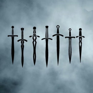 Swords SVG Game of Father&#39;s Day Download Clipart cut with Sillhouette or Cricut Vinyl Cutter