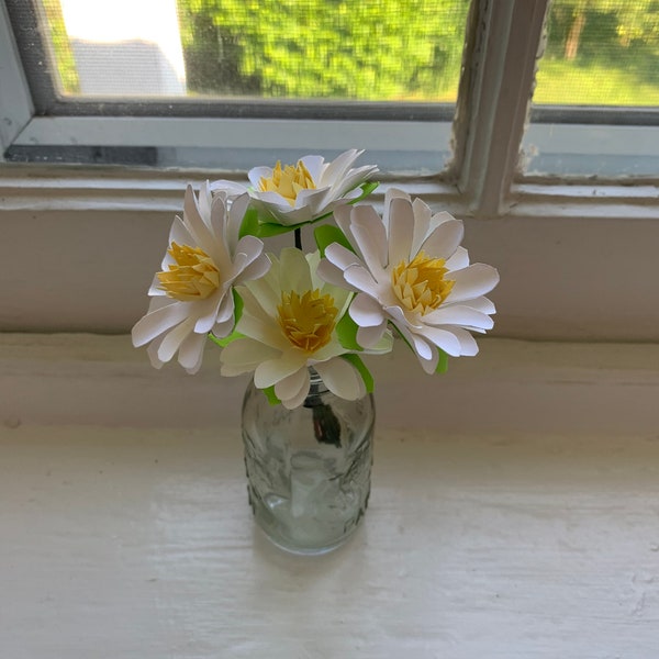 Paper Flower Bouquet With Vase Etsy
