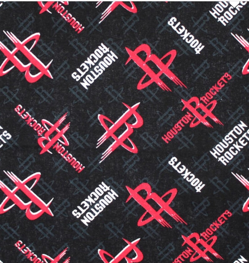 Price per 1 Yard 1 Yard Houston Rockets Cotton Fabric Logo