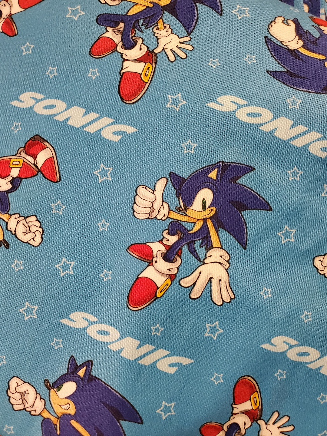 1 Yard Sonic the Hedgehog Cotton Fabric - Price per 1 Yard - Etsy