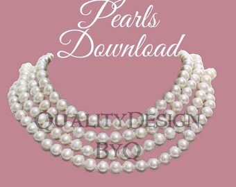 Transparent Pearls Png File Digital File Pearls Pearl Necklace