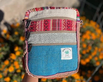 Himalayan Hemp Bag Natural Bag Hippie Purse Eco Friendly Bag Mini Purse Hippie Bags for Women Men Shoulder Bag Crossbody Bag Gifts for Her