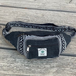 Hemp Cotton Fanny Pack   Waist Pack  Hip Pack  Bum Bag For Men and Women  Beach Money Belt Unique  Holiday Gifts