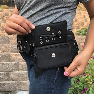 5-Pocket Unisex Fanny Pack multi purpose west pack Cute Fanny Pack Hip Hugger Steampunk Belt Renaissance Belt Bag Purse Utility Belt Bum Bag
