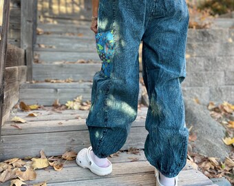 Pantalones harén Mushroom Patch: pantalones cargo holgados y hippies