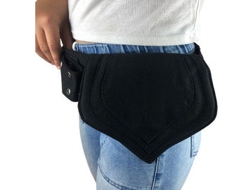 Lotus Design Cotton Fanny Pack: Unisex Hip Waist Bag
