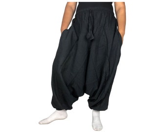 Handmade Harem Pants: Comfy Boho Cotton Drop Crotch Trousers