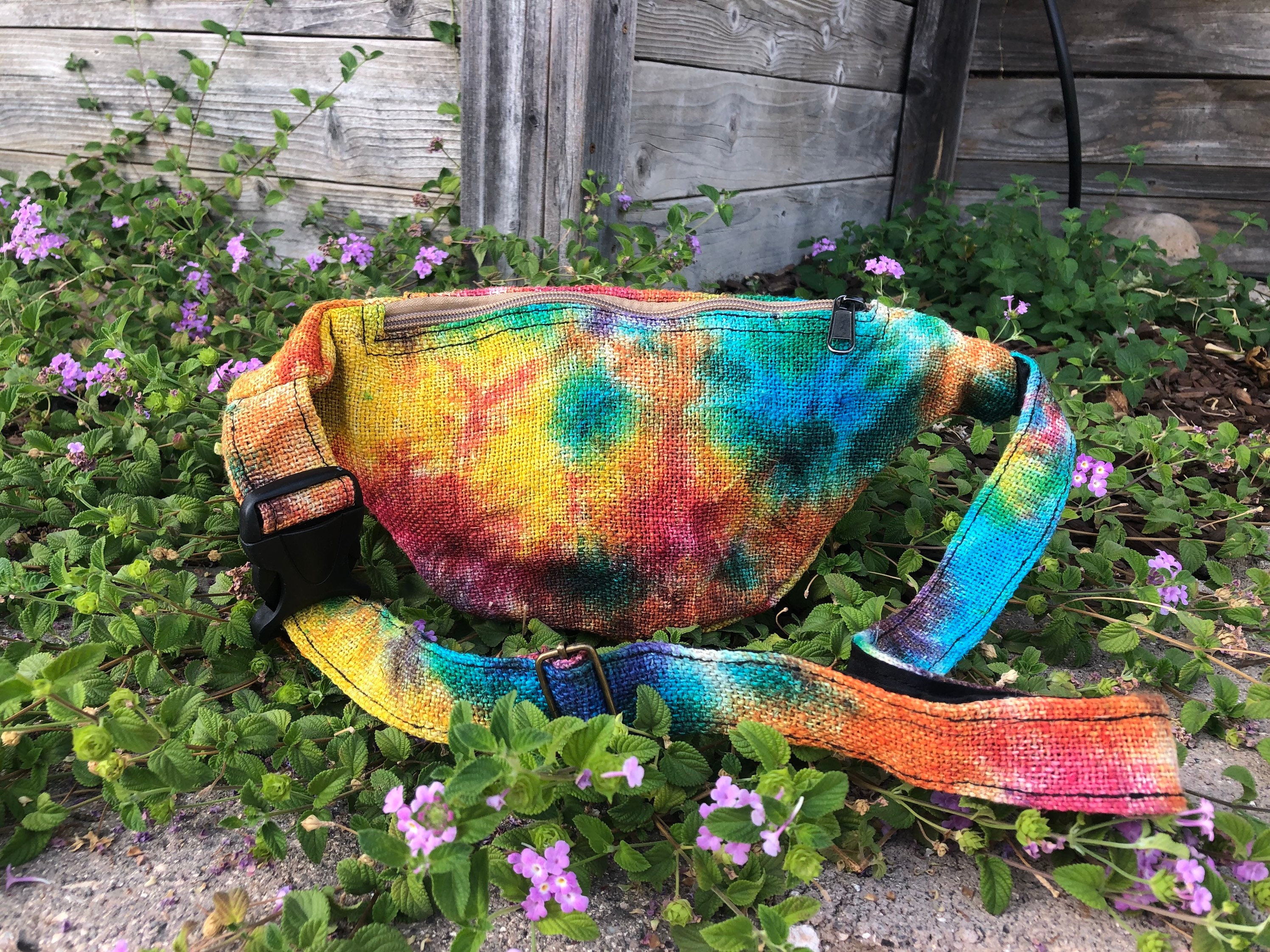 TieDye 100 Hemp Fanny Pack Bum Bag Hemp Bag Festival Fanny Etsy
