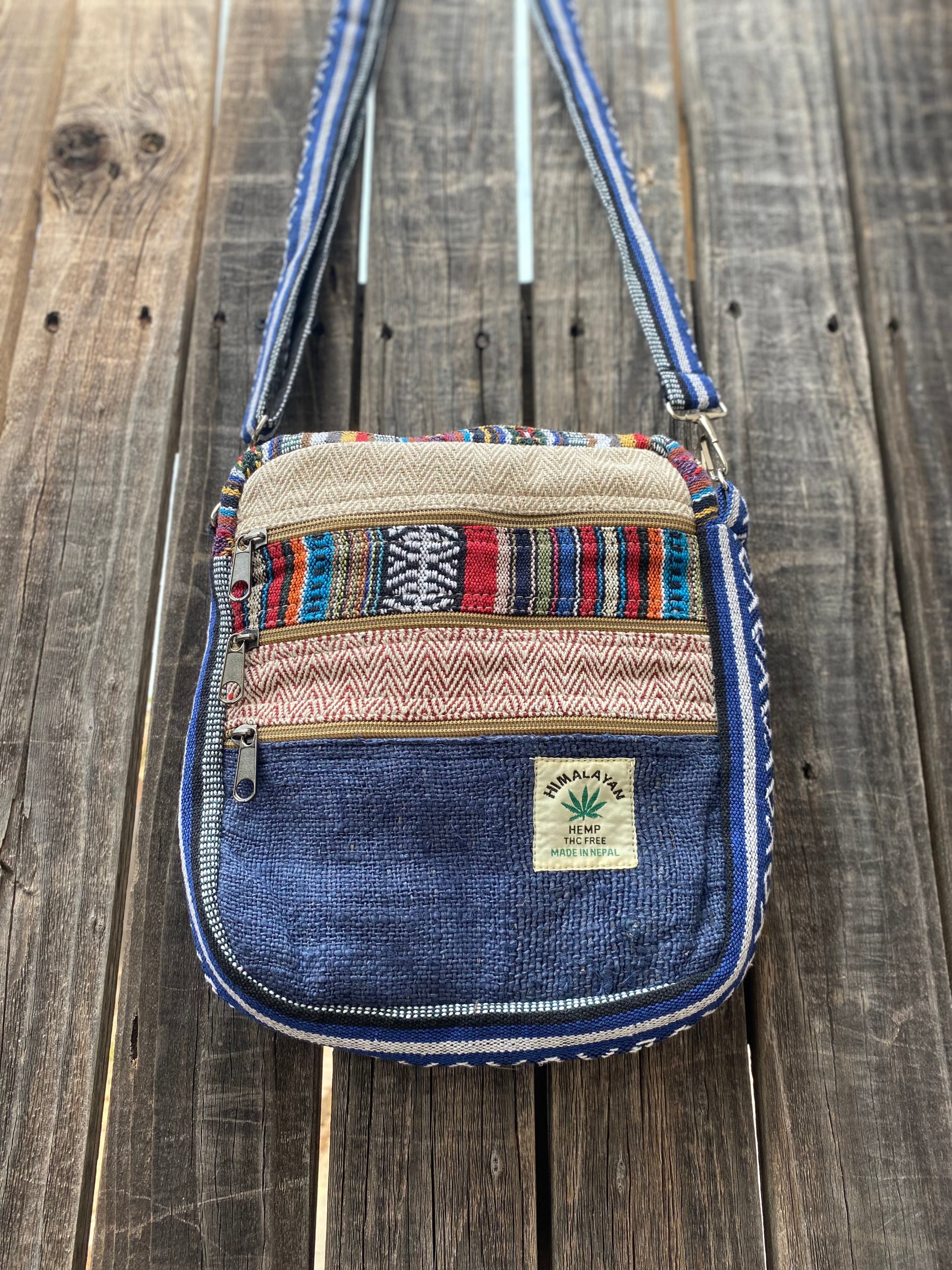 Himalayan Hemp Mini Bag: Boho Crossbody Travel Purse, 5  display picture 3