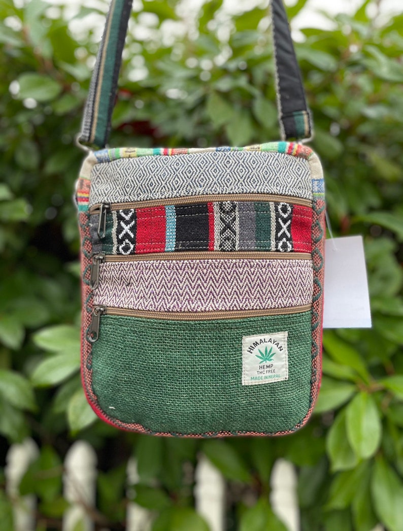 Himalayan Hemp Mini Bag 5 Pocket Passport Bag PP Bag Travel Etsy