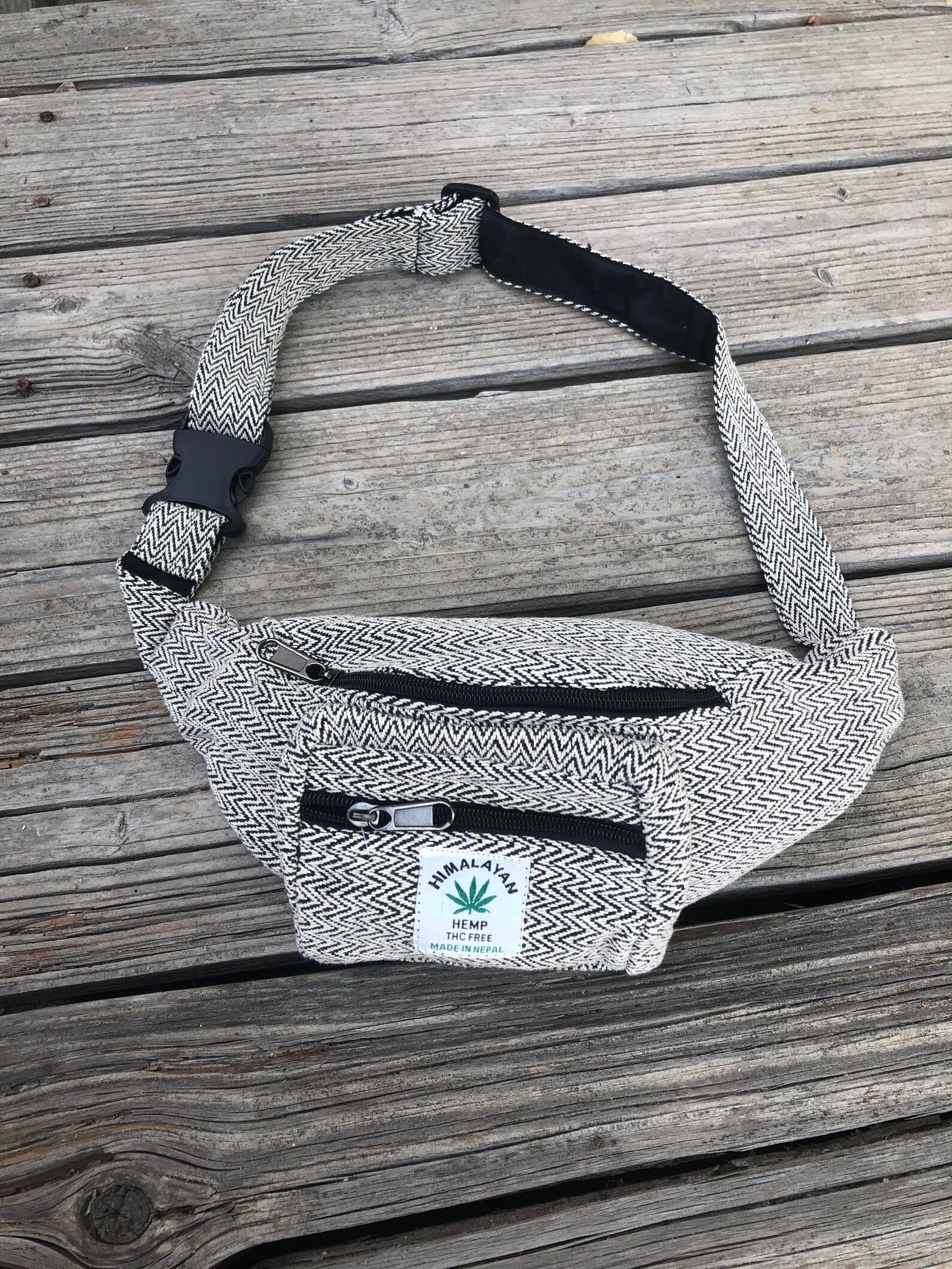 Black White Fanny Pack Waist Pack Hip Pack Bum Bag Etsy