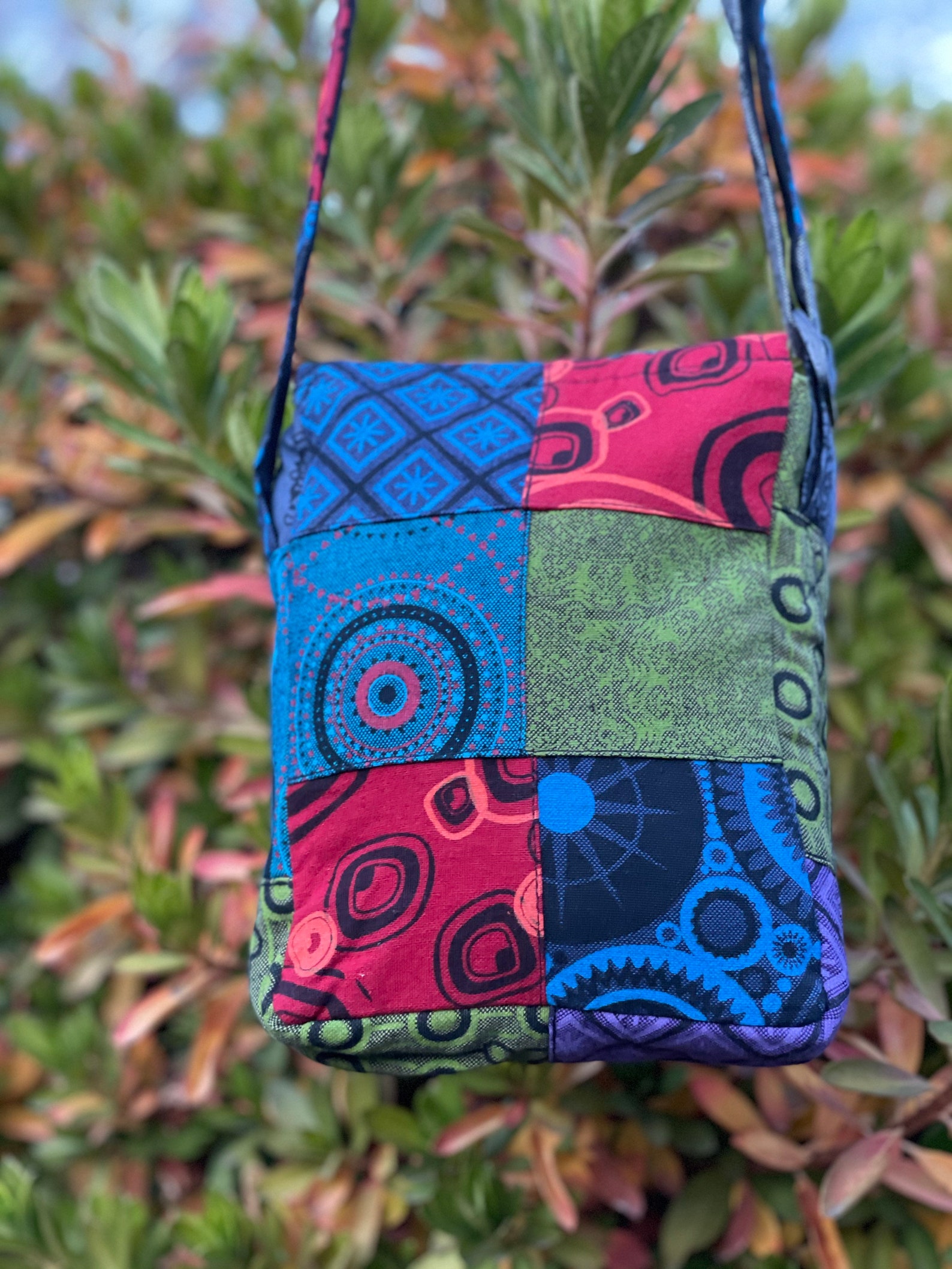 Colorful Boho Patch Work Shoulder Bags Cotton Bohemian Etsy