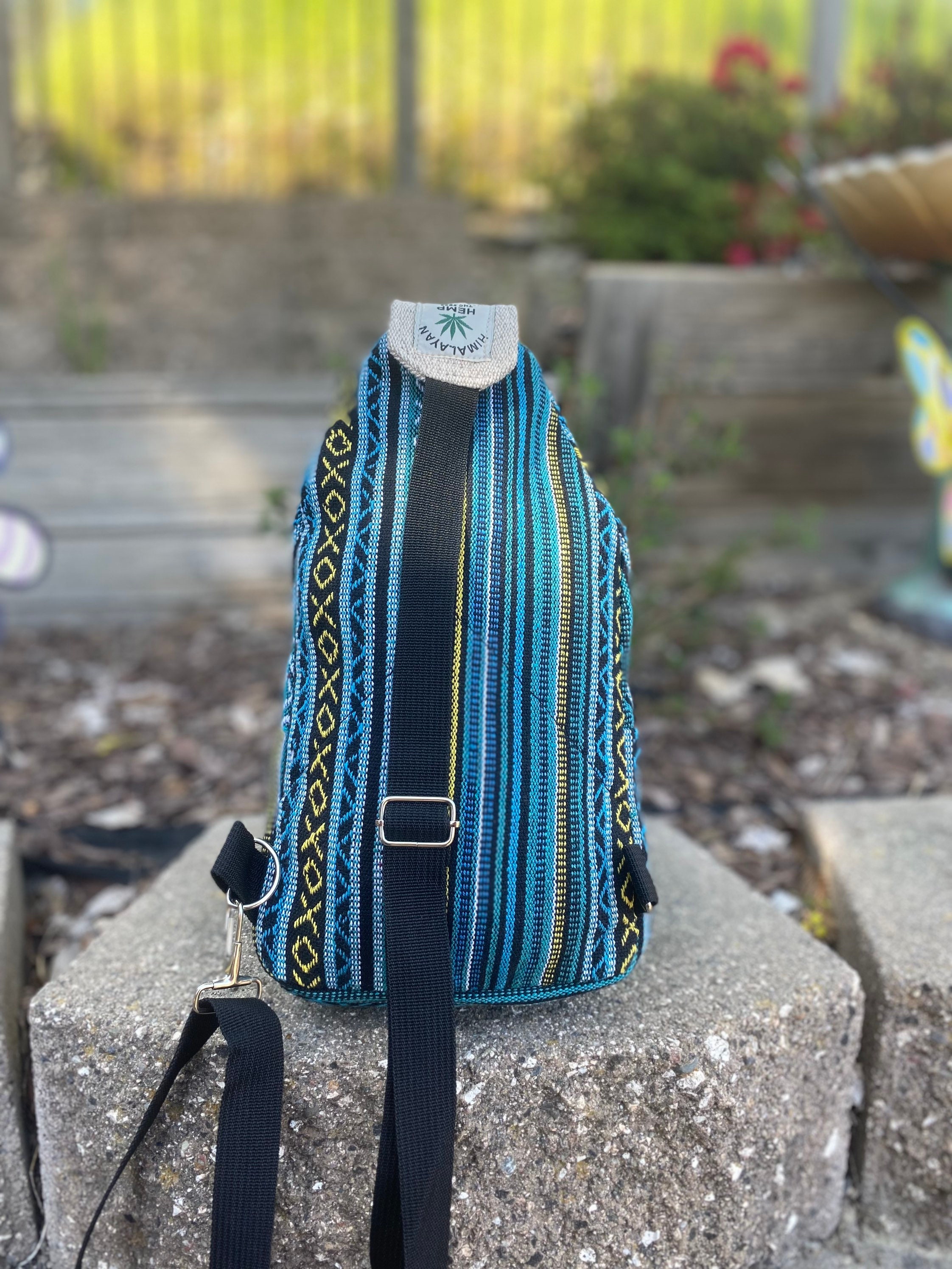Boho Himalayan Cotton Crossbody Sling Backpack Sling Bag