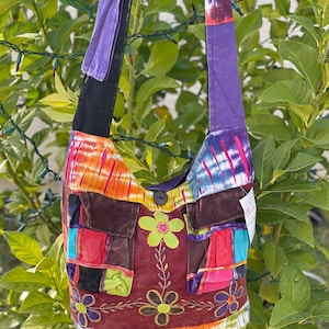 Colorful Flower Patchwork Boho Vegan Shoulder Bag Fair Trade - Etsy