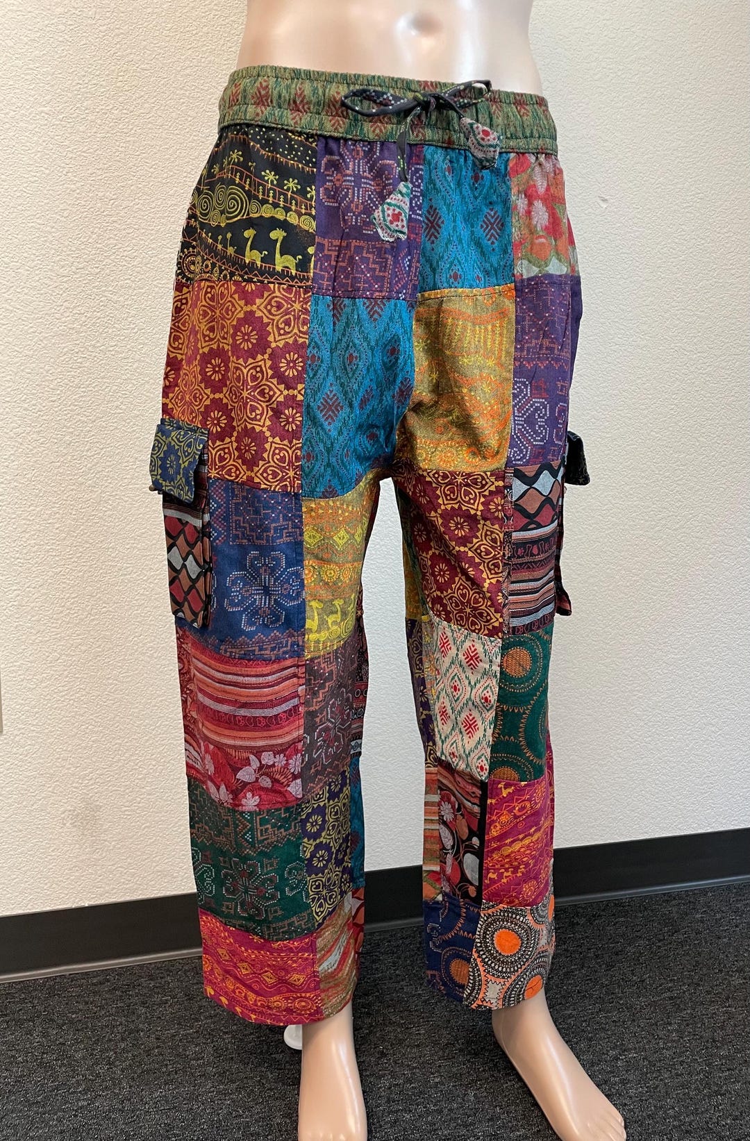 Patchwork Hippie Pants: Bohemian Boho Festival Cargo Pants - Etsy