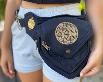 Gorgeous Flower of Life Design Fanny Pack Hip Pack Waist Pack west pack Sports Pack Running Belt Renaissance Belt Steampunk Belt Cosplay Bag