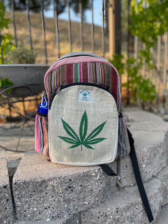 Hemp Backpack - bright stripes Hemp Backpack - bright stripes