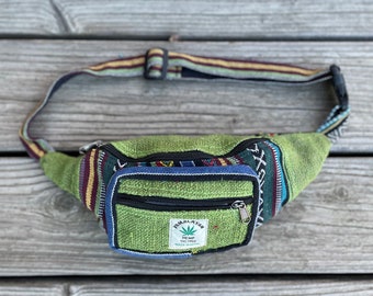 Himalayan Hemp Fanny Pack | Waist Pack | Hip Pack | Bum Bag | For Men and Women | 100% VEGAN | Fair Trade | Handmade in Nepal