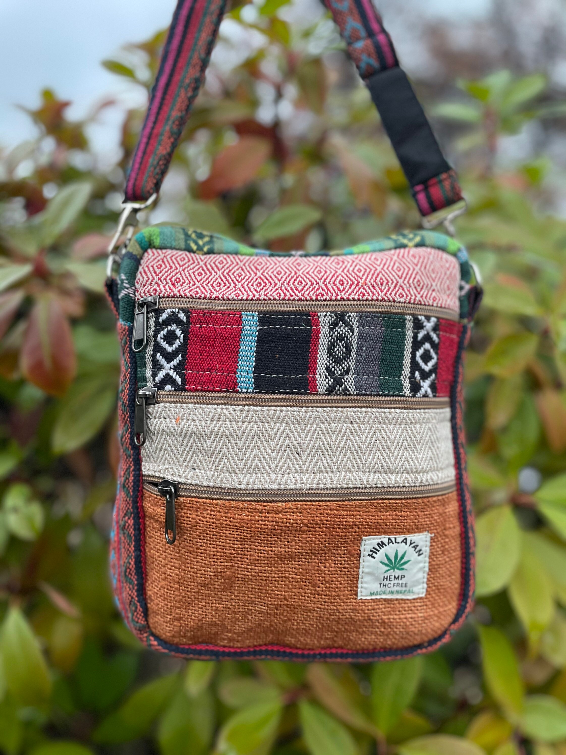 Himalayan Hemp Mini Bag 5 Pocket Passport Bag PP Bag Travel Etsy