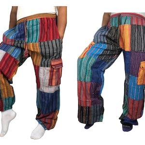 Handmade Patchwork Pants: Boho Hippie Style Trousers