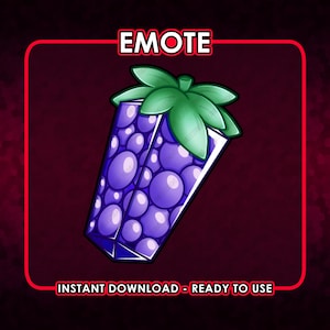 Uvas Low-Poly FFXIV | Emote e Ícone de Pontos de Canal | Twitch Discord Youtube Kick
