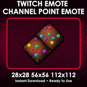 Cosmic Brownie Snack Food | Twitch Emote & Channel Point Icon