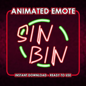Sin Bin Neon Sign VtM | Animated Emote | Twitch Discord Youtube Kick