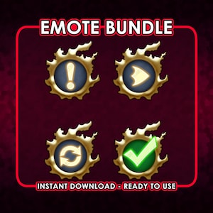 Quest Icons FFXIV Emote Bundle | Emote Pack | Twitch Discord Youtube Kick