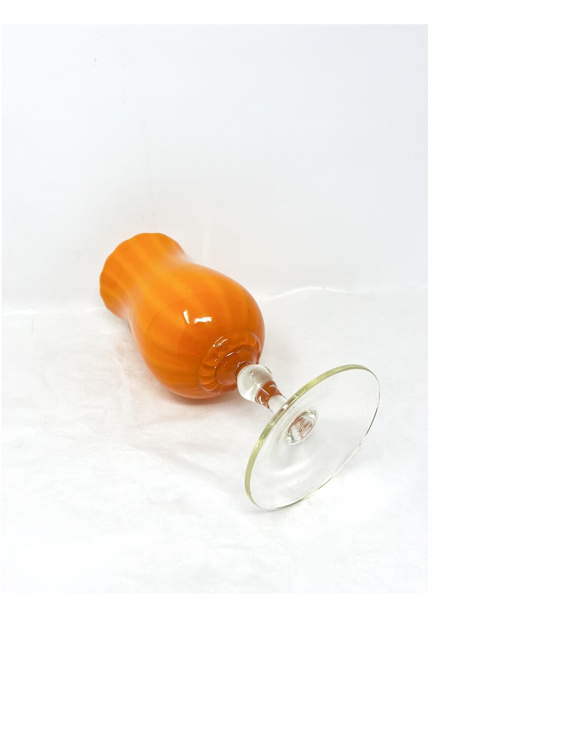 Orange Empoli Cased Glass Vase Etsy