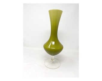 Green cased case vase