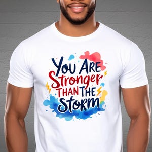 You Are Stronger Than the Storm PNG SVG, Inspirational Quote Design, Motivational Wall Art, Positive Affirmation Clipart, Mental Health Gift