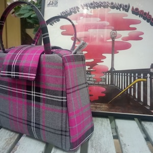 Pink Tartan mummy size Dinkybag handbag Pink Tartan
