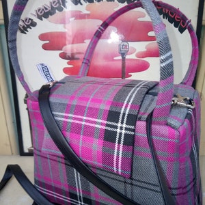 Pink Tartan mummy size Dinkybag handbag image 5