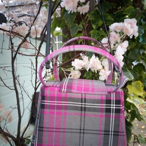 Pink Tartan mummy size Dinkybag handbag image 4