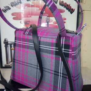 Pink Tartan mummy size Dinkybag handbag image 6
