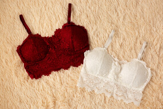 Lace Bralette Padded Womens Comfortable Sexy Lingerie Bra Set