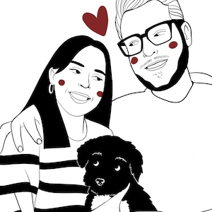 REGALO NATALE - Disegno digitale personalizzato economico idea per regali di natale all'ultimo, regalo per lei, lui, coppie, famiglia e amci