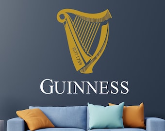 Guinness Inspired Vinyl Decal Wall Art