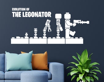 Plastic Brick Evolution (The Legonator) Vinyl Car/Wall Decal Sticker