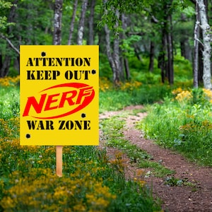 Nerf War Zone Sign