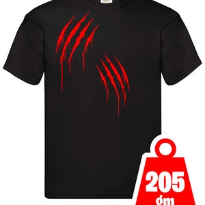 Claw Marks T shirt Halloween Dripping Blood