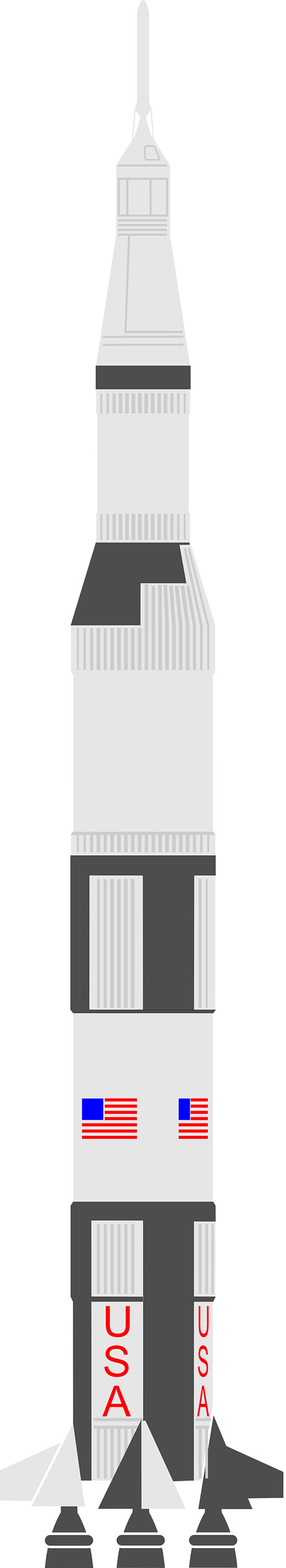 Saturn V Rocket Vinyl Wall Art 5 Colour Decal Etsy