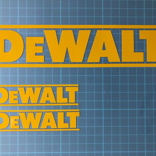 12x Personalised Dewalt Stickers Three Sizes. Laminated for Etsy
