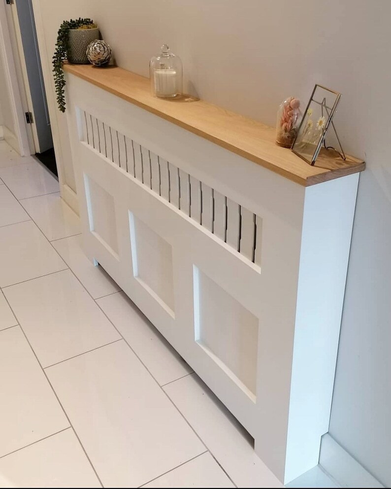 Bespoke Panel Effect Solid Oak Top Radiator Cover Etsy UK