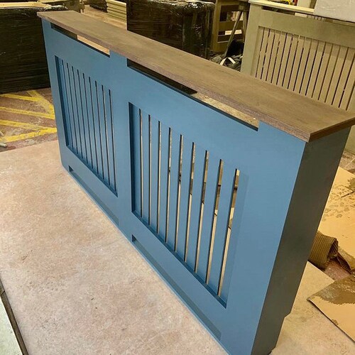 Solid Oak Top Grey Radiator Cover Custom Fit UK - Etsy