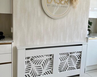 Solid Oak Top Grey Radiator Cover Custom Fit UK - Etsy
