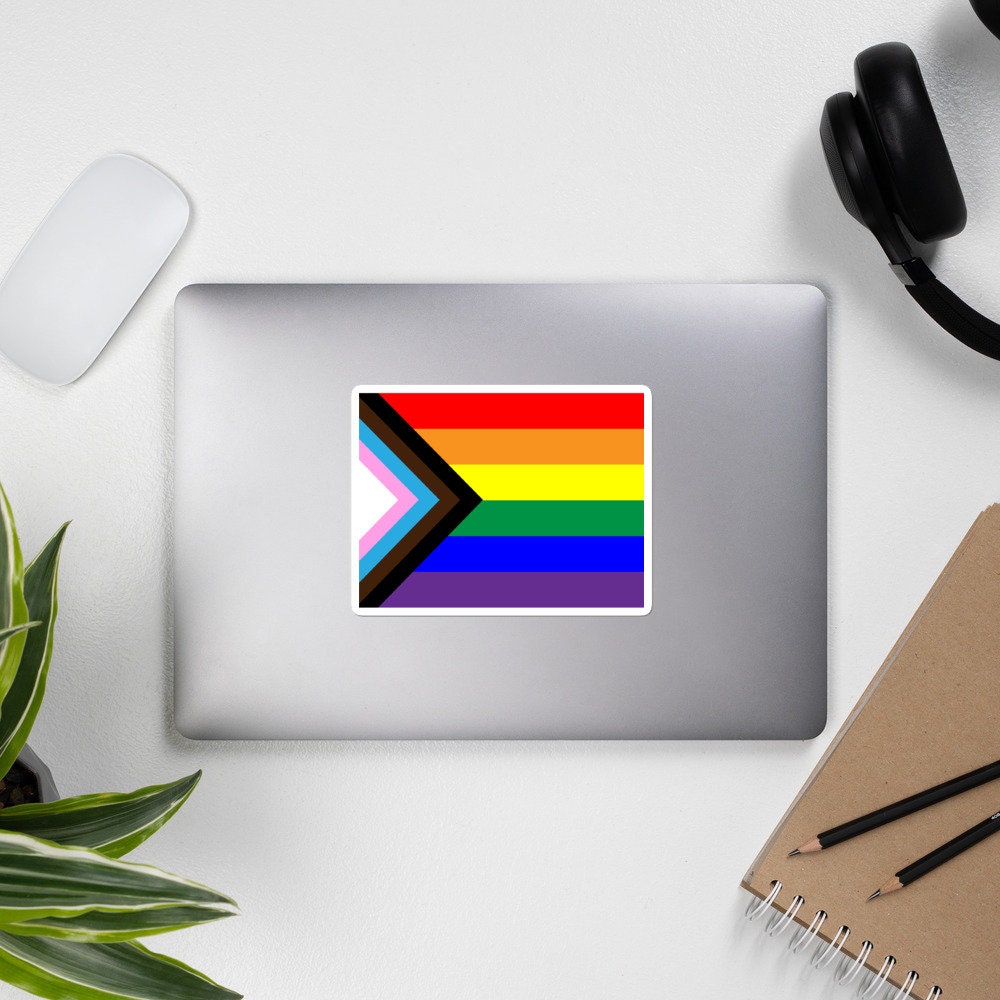 Progressive Pride Flag Sticker Etsy