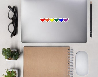 Rainbow Hearts Sticker