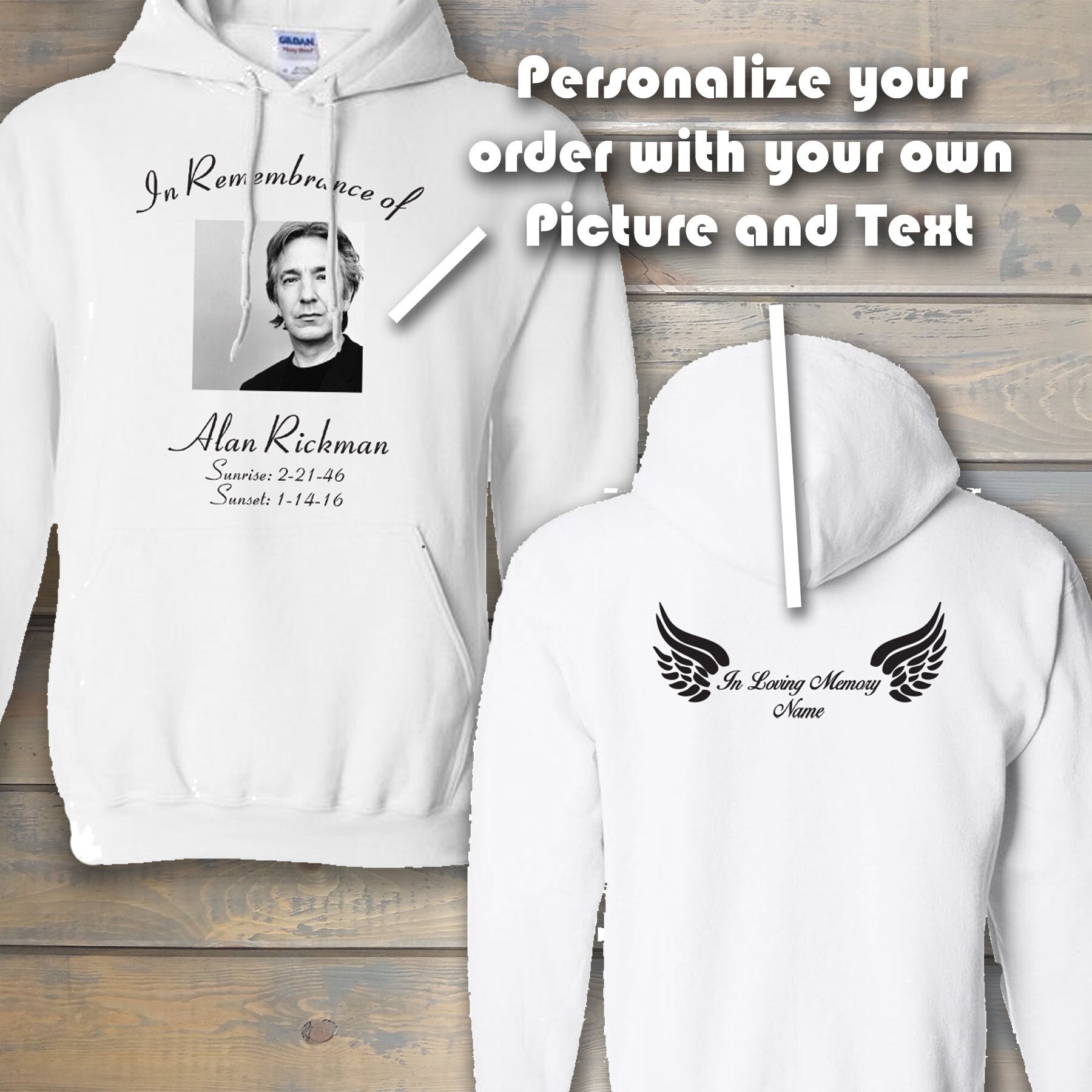 Custom Memorial Hoodie FRONT and BACK Design 4 RIP in Etsy