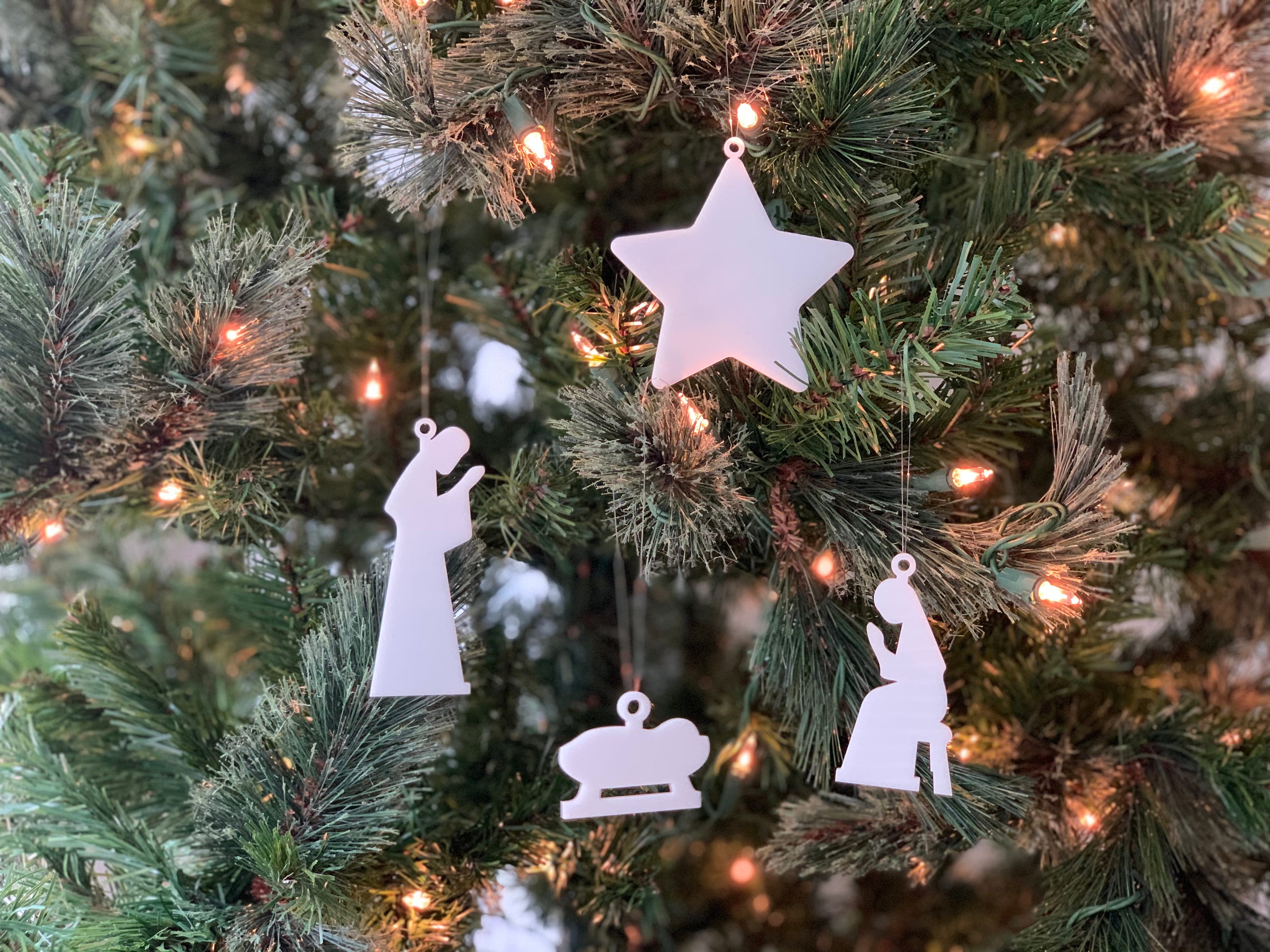 Christmas Nativity Ornaments 4 piece Christmas Nativity Set Etsy